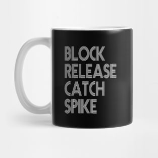 Block Release Catch Spike block release catch spike masks Mug